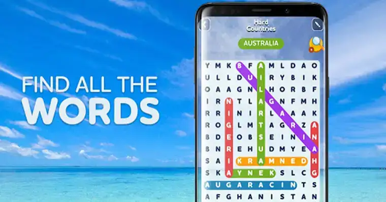 Gameplay screenshot of Word Search Quest
